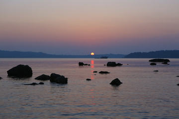 sunset on the beach