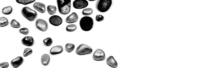 frame of stones isolated on white