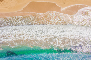 Calm Mediterranean sea and coast. Mascarat, Valencia, Spain