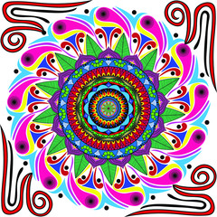 It is abstract mandala vector