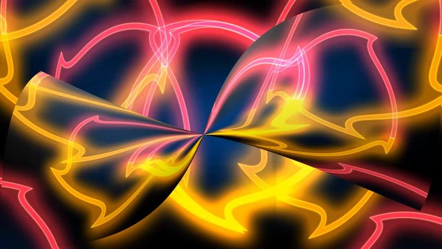 Tri-polygon shape with neon glowing lights and moving, the 80s inspired backdrop animation in UHD 4k.

