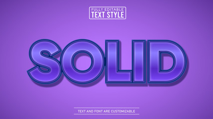 3D Purple Solid with Shadow Editable Text Effect
