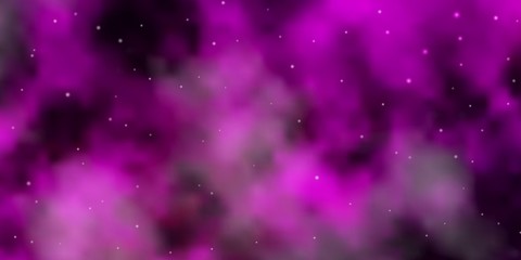 Obraz premium Dark Pink vector background with small and big stars. Decorative illustration with stars on abstract template. Pattern for new year ad, booklets.