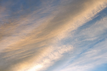 Dramatic view of the dark overcast sunset  sky. Beautiful world.