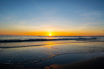 Fototapeta na wymiar Vibrant Sunset Over The Ocean In The Philippines