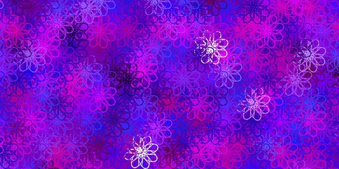 Light Purple, Pink vector backdrop with curves.