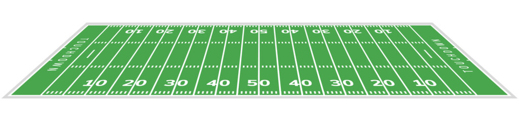 American football field background. Rugby stadium grass field illustration © kolonko