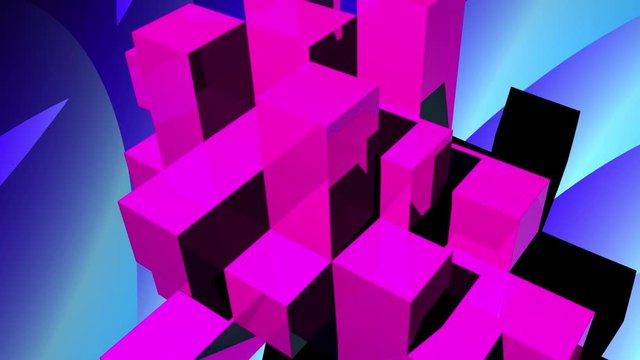Purple explotion cubes
