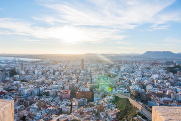 Santa Barbara Castle on Mount Benacantil above Alicante, Valencia, Spain