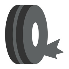 Tire Bursts Concept, Wheel Blowouts Vector Icon Design, Tire Punctured Symbol