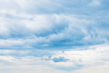 Blue sky with cloud. Clearing day and Good weather in the morning.