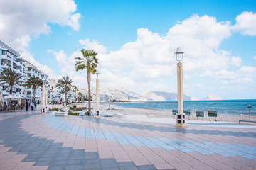 ALTEA, SPAIN - FEBRUARY 23, 2019: Altea Mediterranean sea, Alicante, Valencia