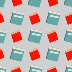 Vector books pattern. Seamless repeated pattern can be used for wallpaper, pattern, backdrop, surface textures.