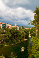 Fototapeta premium Rainy day in the Italian city of Udine
