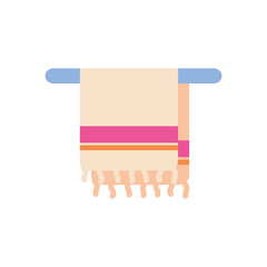 hands towel icon, flat style