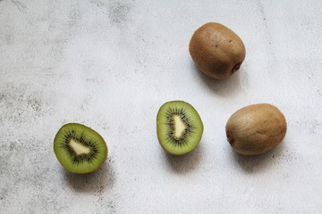 kiwi fruit on wooden background