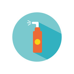 antibacterial spray can icon, block style