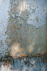 Metal rust texture of old paint, abstract vintage background.