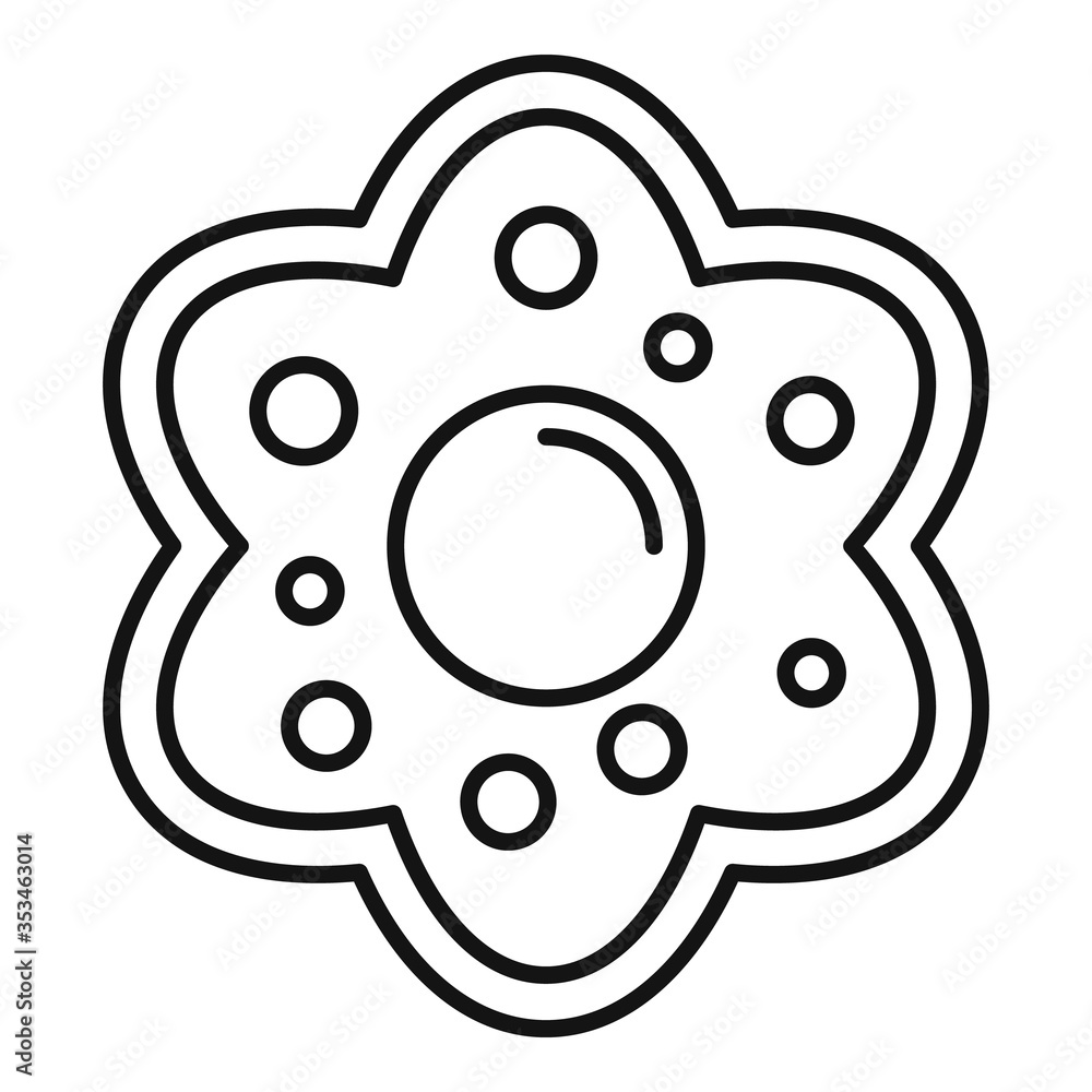 Poster sugar biscuit icon. outline sugar biscuit vector icon for web design isolated on white background