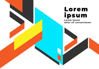 Abstract background, Dynamic geometric shapes compositions, Flat and clean style, Applicable for any graphic works.