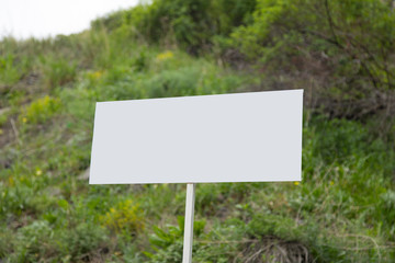 signboard in the nature