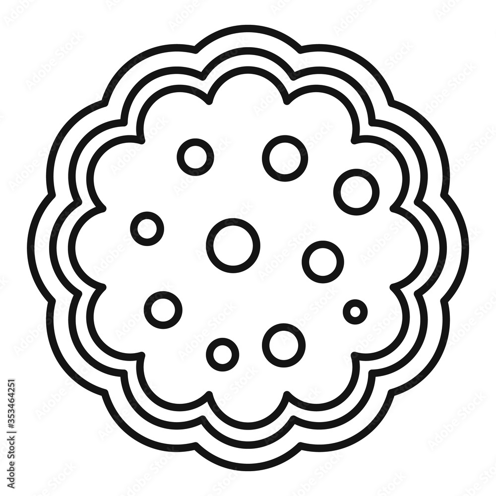 Poster bakery biscuit icon. outline bakery biscuit vector icon for web design isolated on white background