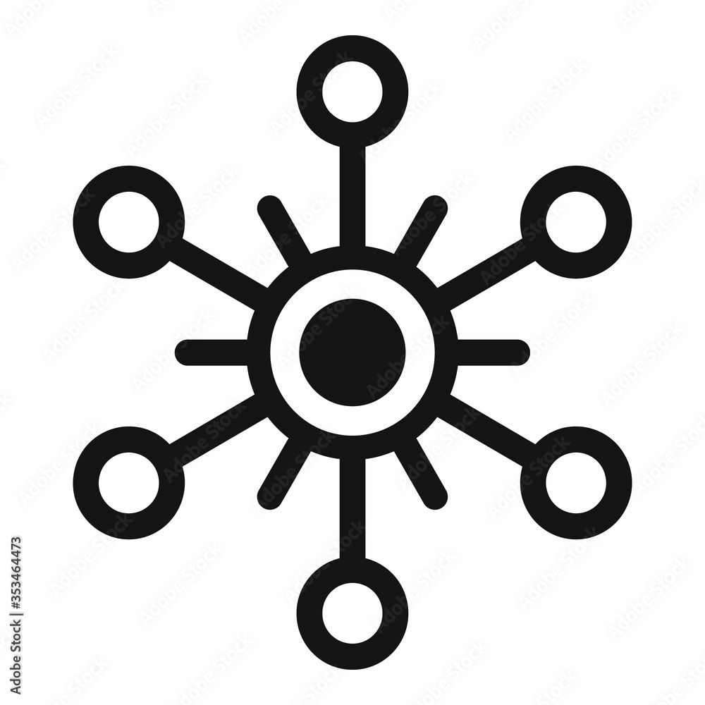 Poster new year snowflake icon. simple illustration of new year snowflake vector icon for web design isolat
