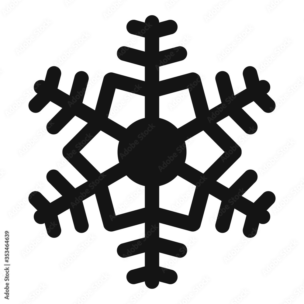 Aufkleber new snow snowflake icon. simple illustration of new snow snowflake vector icon for web design isolat