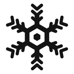 Obraz premium Design snowflake icon. Simple illustration of design snowflake vector icon for web design isolated on white background