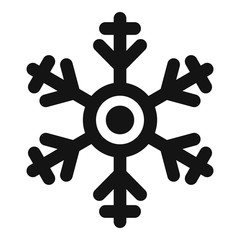 Fototapeta premium Linear snowflake icon. Simple illustration of linear snowflake vector icon for web design isolated on white background