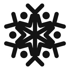 Silhouette snowflake icon. Simple illustration of silhouette snowflake vector icon for web design isolated on white background