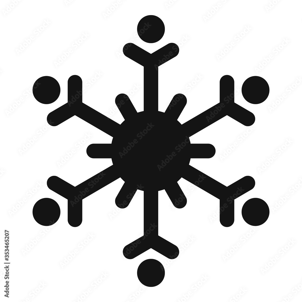 Poster winter snowflake icon. simple illustration of winter snowflake vector icon for web design isolated o