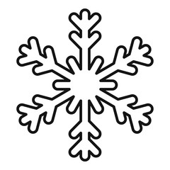 Season snowflake icon. Outline season snowflake vector icon for web design isolated on white background