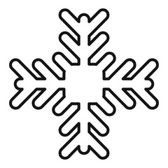 Art snowflake icon. Outline art snowflake vector icon for web design isolated on white background
