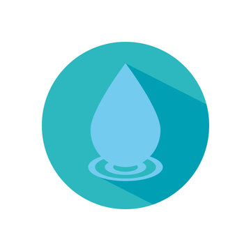 water drop icon, block style