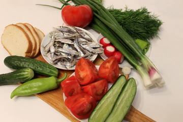 fresh vegetables on the table