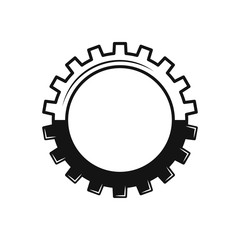 gear icon , flat design isolated on white background