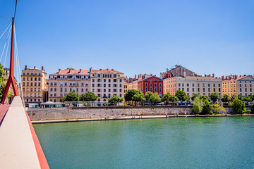 Vue sur Lyon depuis la Passerelle du Palais de Justice