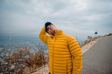 Man preparing for an exercise