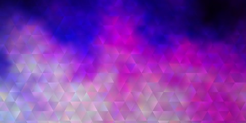 Light Pink vector backdrop with lines, triangles.