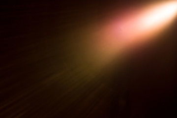 Abstract Natural Sun flare on the black