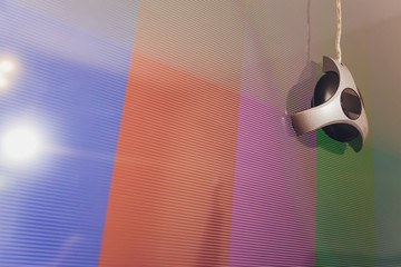 photographer monitor with Display Calibration in the office, tools for calibrating colors.