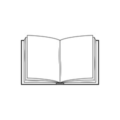 Book icon Symbol flat design black icon on white background.