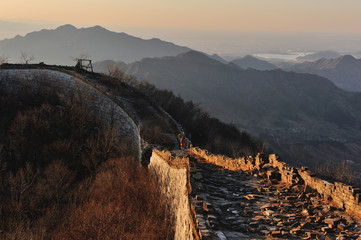 Jiankou Wild Great Wall of Beijing, China in March 2016