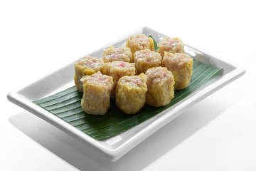 Shumai serve in a plate