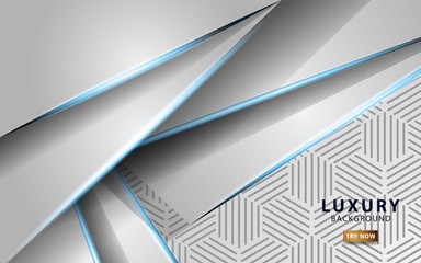 modern white abstract future background banner design with hexagon textures.