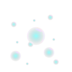 Colorful water soap bubble element design vector isolated on white background