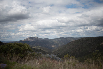 mountain landscape with clouds