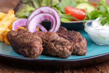 cevapcici with fries