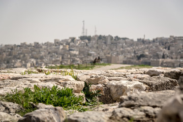 AMMAN, JORDAN - FEBRUARY 15: Streets of Amman the capital city of Jordan, on 15th February 2019 in Amman, Jordan.